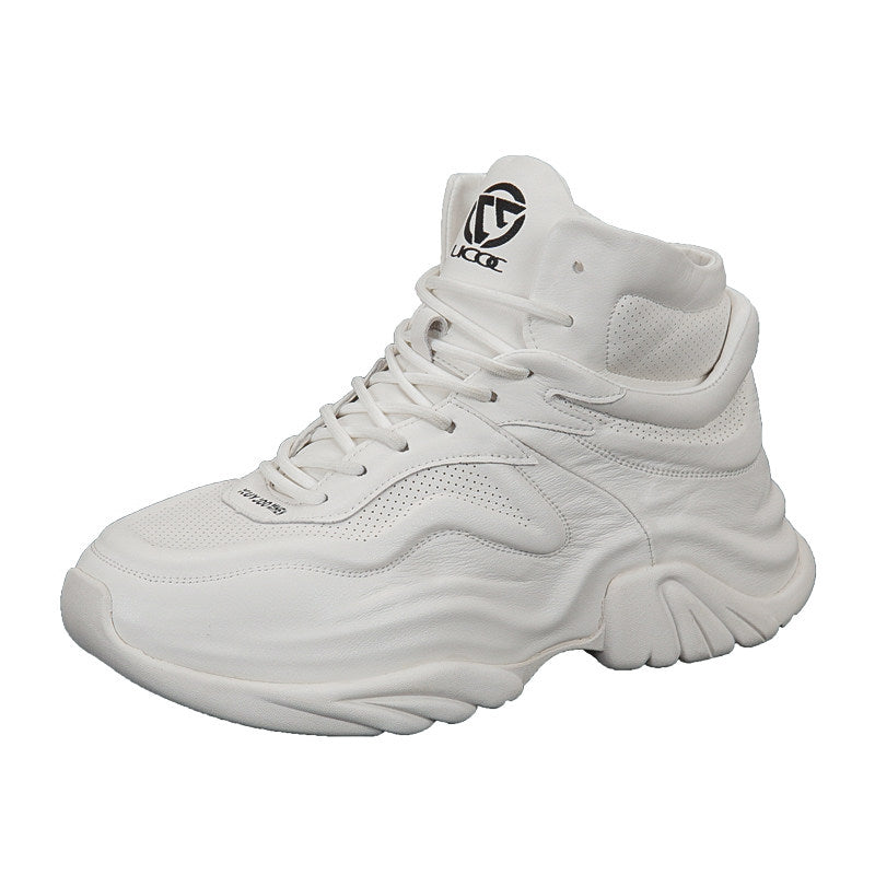High-Top Panel Chunky Sole Sneakers