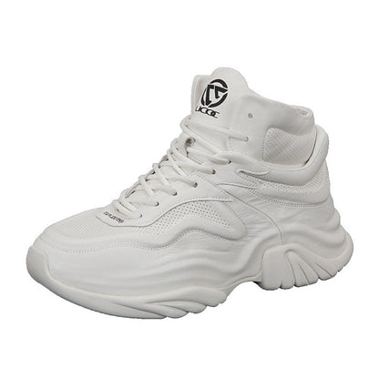 High-Top Panel Chunky Sole Sneakers