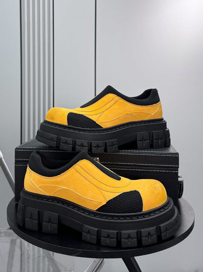Washed Thick Sole Platform Shoes