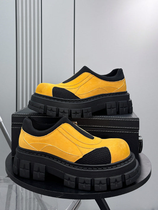 Washed Thick Sole Platform Shoes