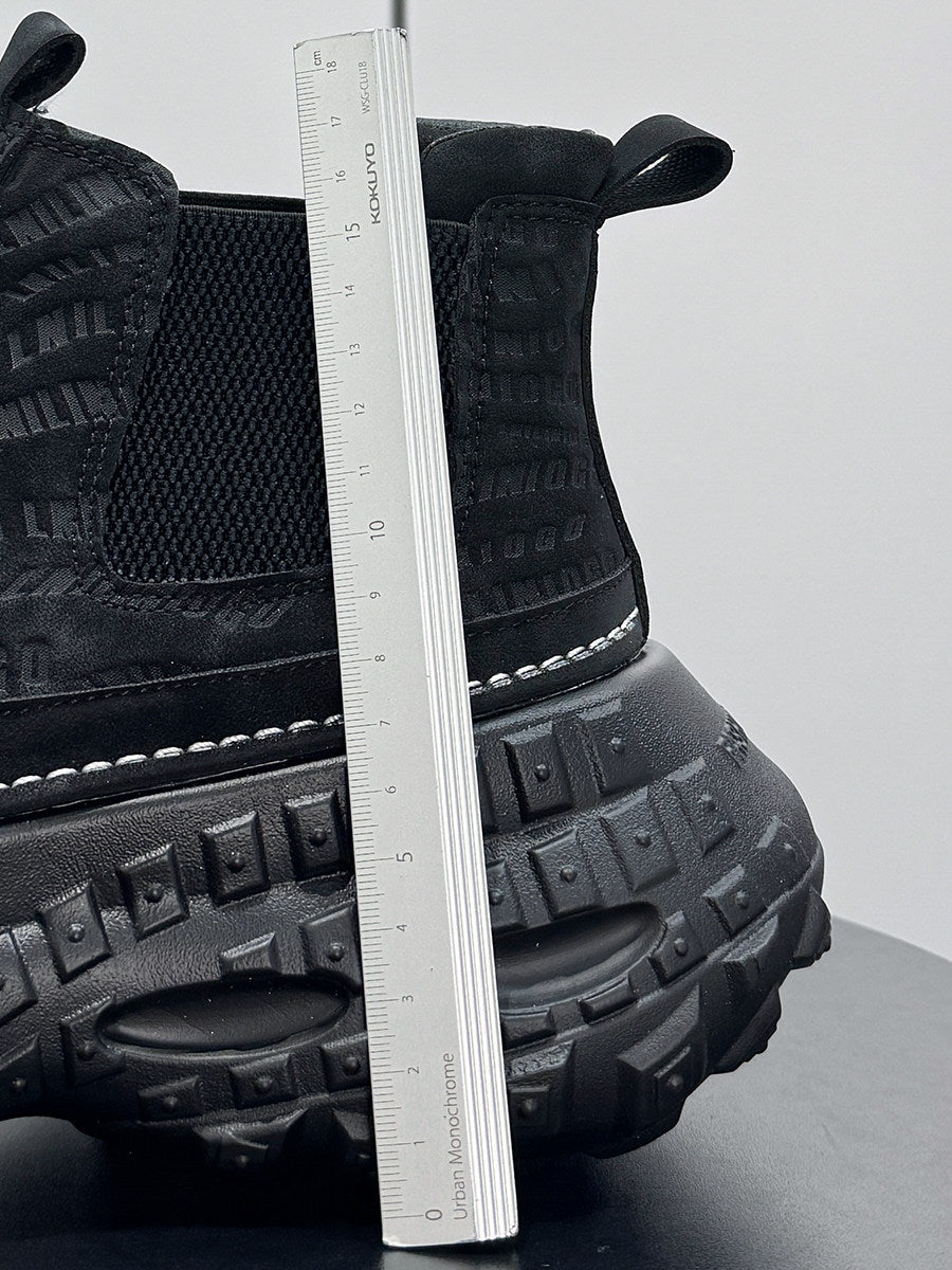 Embroidery Side Gore Chunky Sole Sneakers
