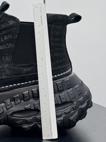 Embroidery Side Gore Chunky Sole Sneakers