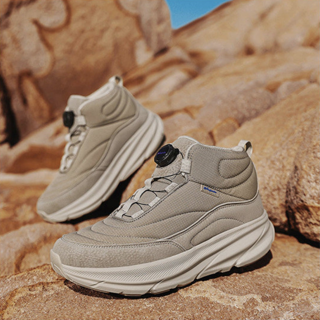 High-Top Panel Platform Sneakers