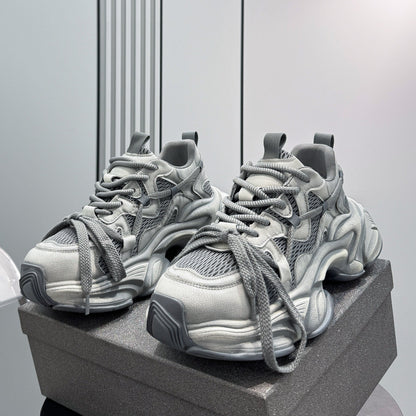 Mesh Panel Chunky Sole Sneakers
