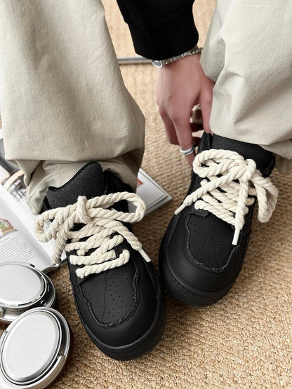 Rope Lace Platform Sneakers