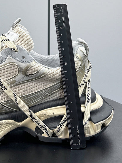 Chunky Platform Strappy Lace-Up Sneakers