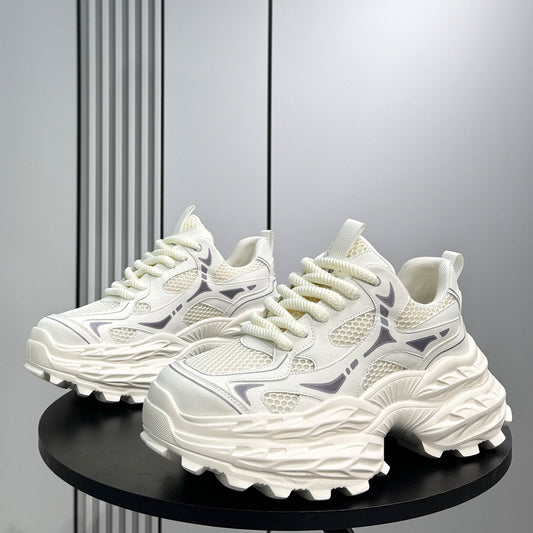 Mesh Panel Chunky Sole Sneakers