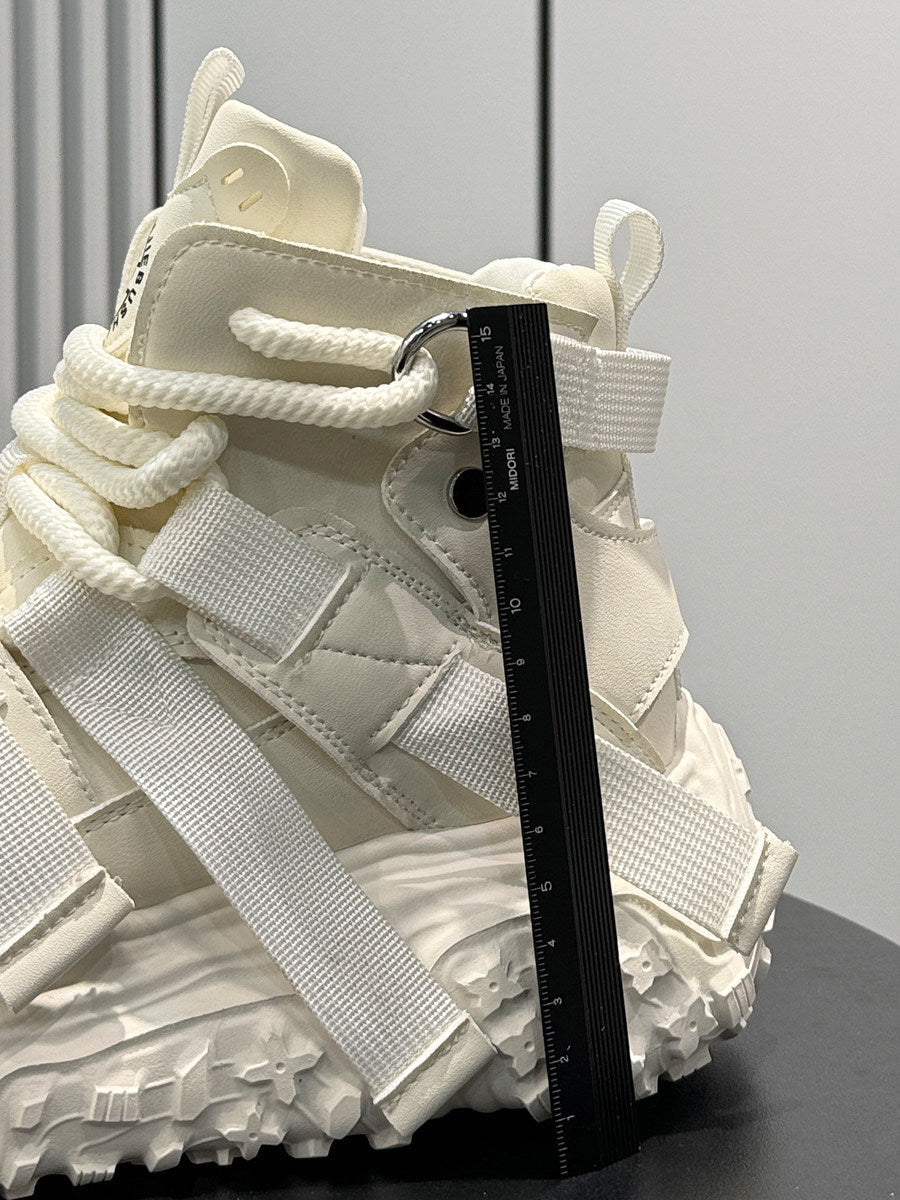 Strap Buckle Platform Chunky Sole Sneakers