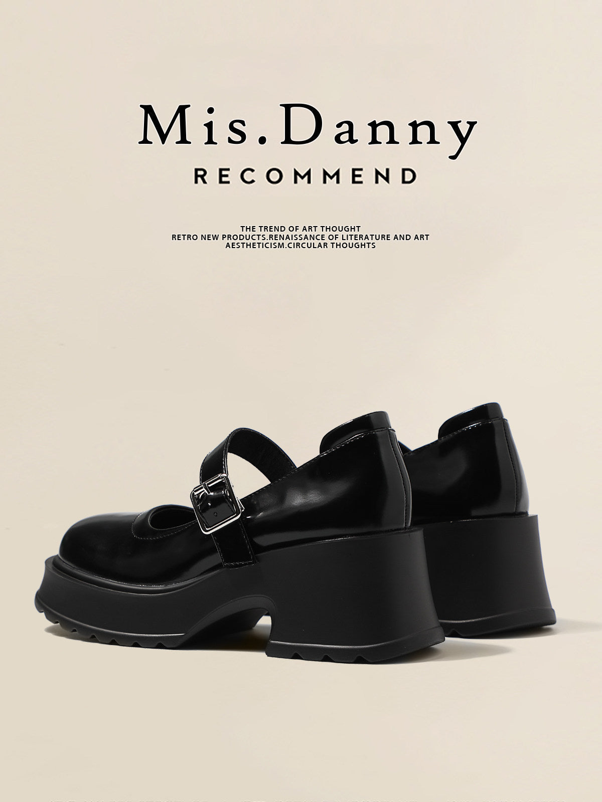 PU Leather Platform Pumps