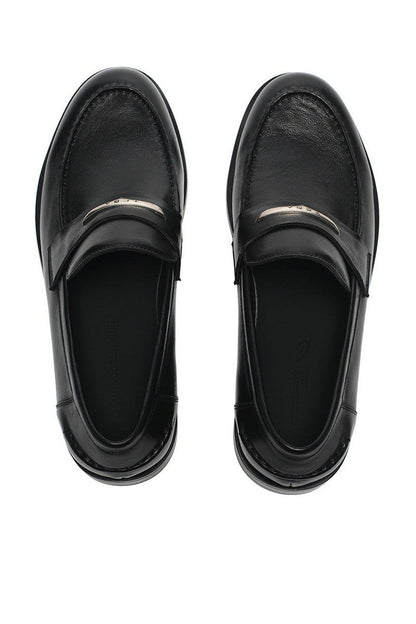 Croc-Embossed Leather Loafers