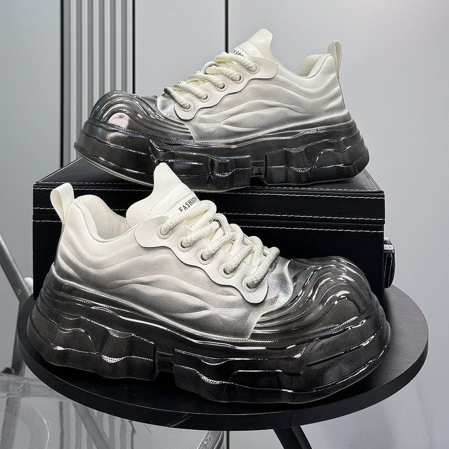 Metallic Gradient Sole Sneakers