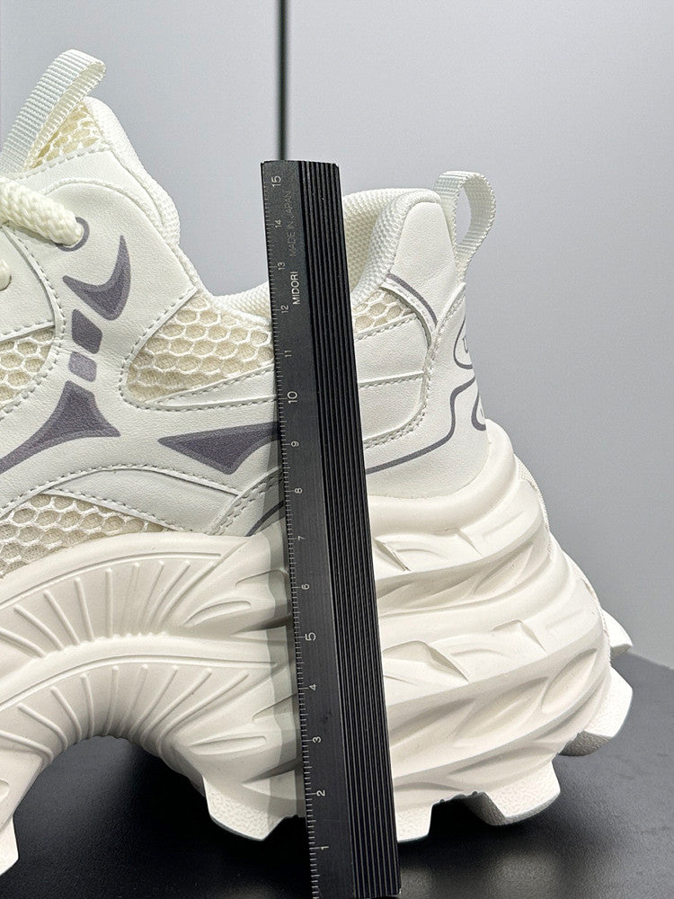 Mesh Panel Chunky Sole Sneakers