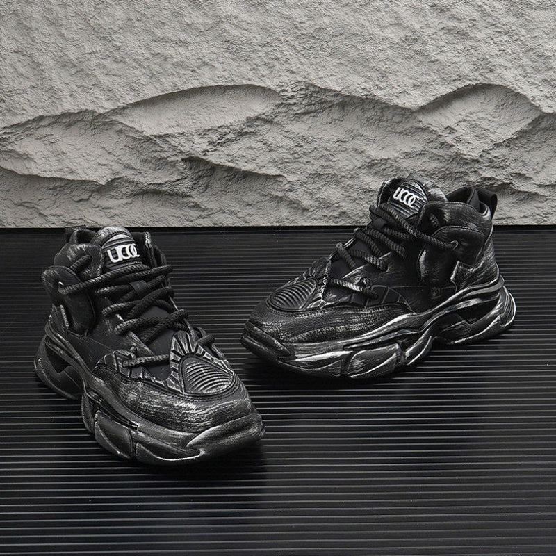 Gradient Sole Height-Increasing Dad Sneakers