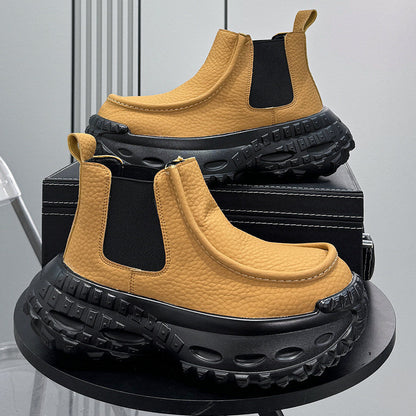 Thick-Sole Height-Increasing Chelsea Boots