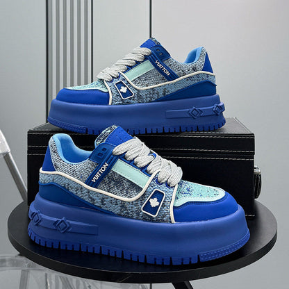 Chunky Platform Strap Lace-Up Sneakers
