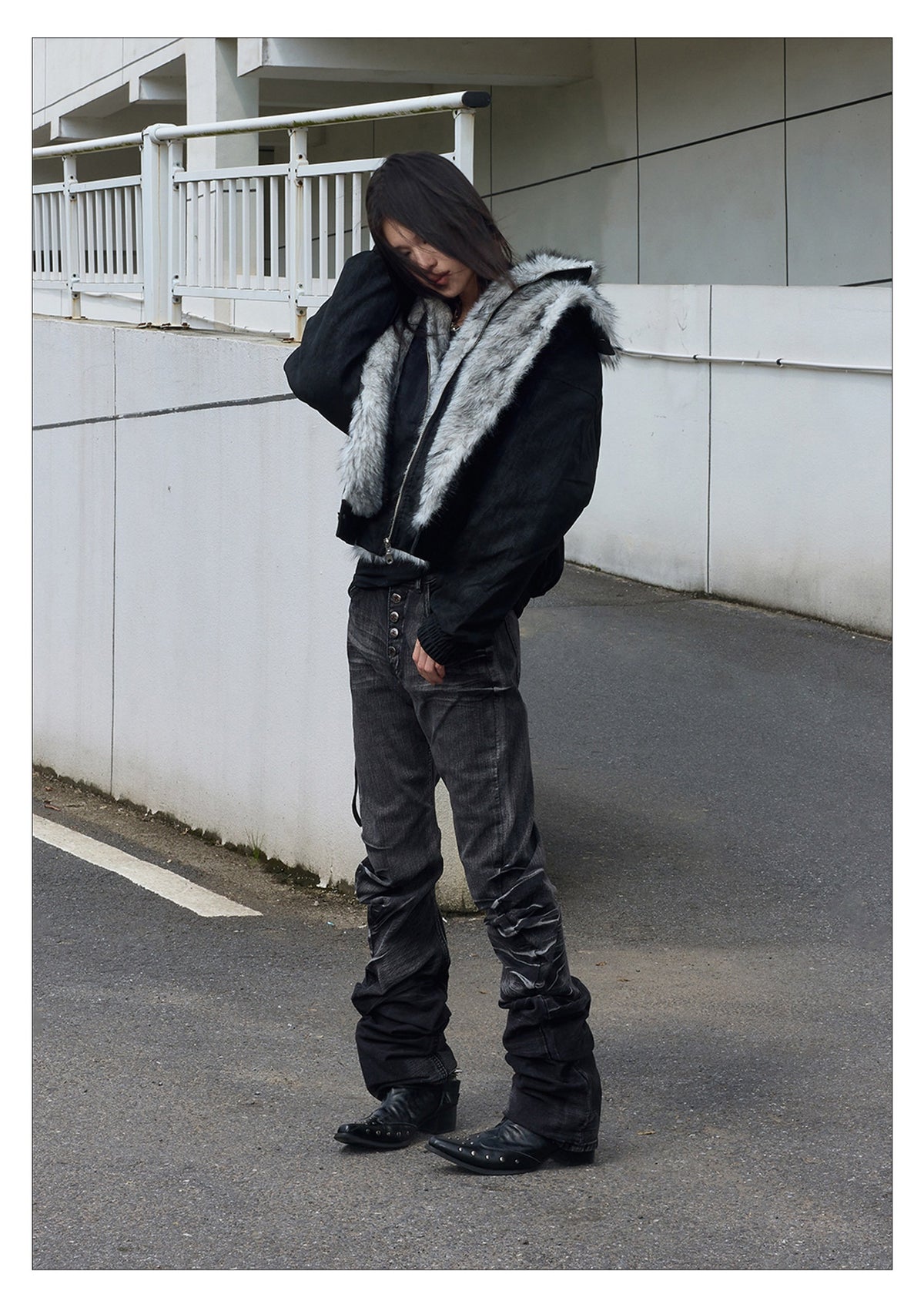 Ripped Washed Whiskers Jeans