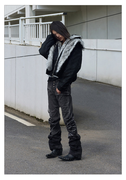 Ripped Washed Whiskers Jeans