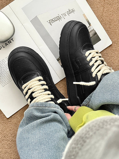 Chunky Platform Sneakers with Rope Laces