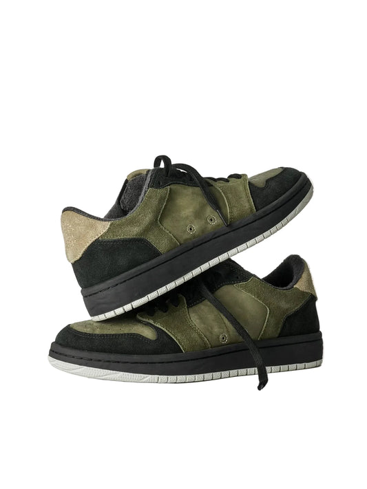 Vintage Colorblock Leather Sneakers