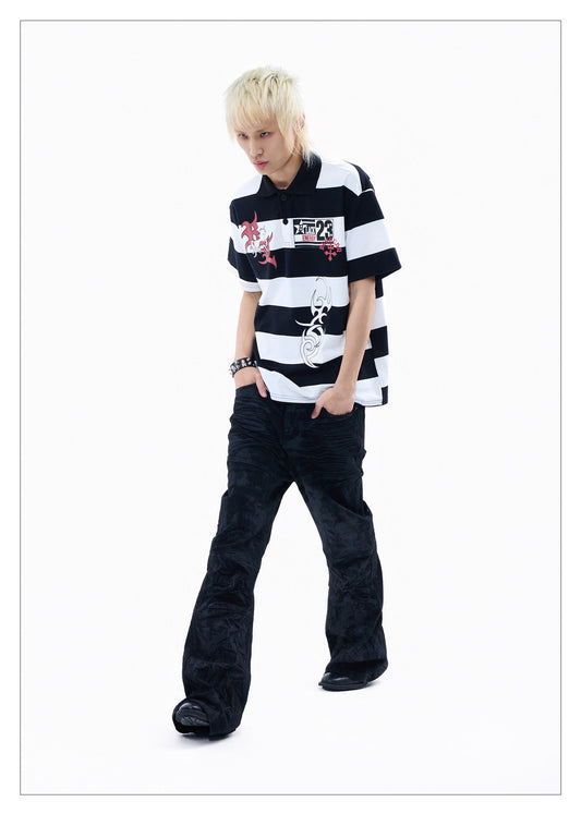 Light Casual Polo Shirt, Loose Fit, Short Sleeves