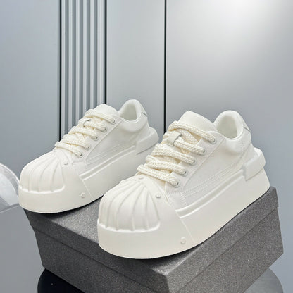Breathable Canvas Thick-Sole Height-Increasing Sneakers WN24754