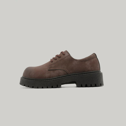 Matte Chunky Sole Lace-Up Shoes