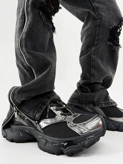 Platform Design Sporty Sneakers WN19111