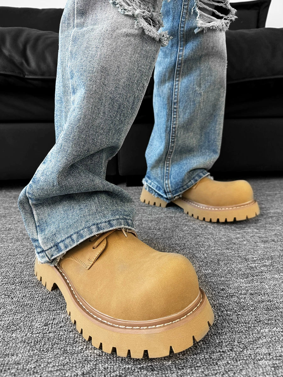 Round Toe Derby Chunky Sol Shoes