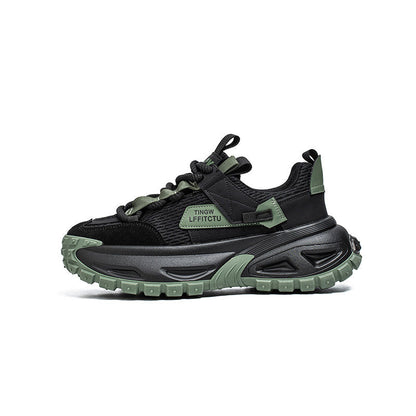 Color-Block Panel Trail Lace-Up Sneakers