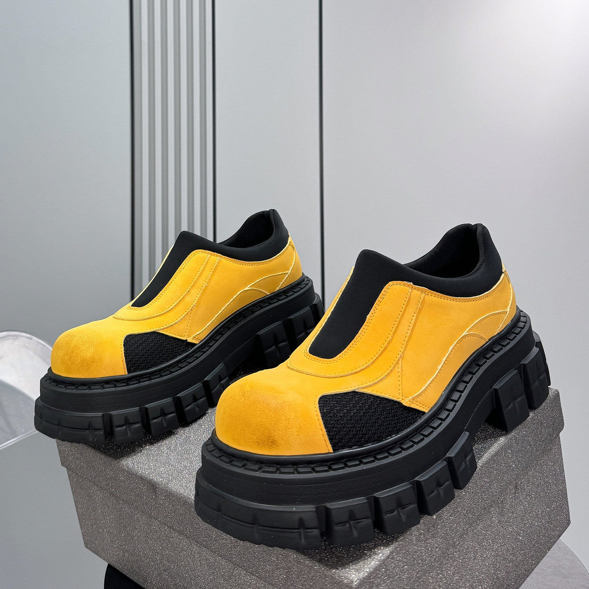 Washed Thick Sole Platform Shoes