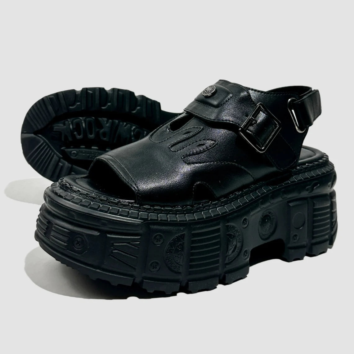 Punk Flame Chunky Sole Sandals