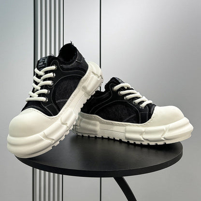 Panel Platform Chunky Sole Sneakers
