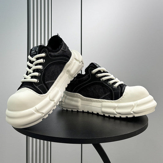 Panel Platform Chunky Sole Sneakers