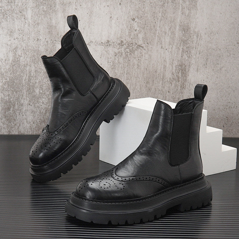 Platform Lug Sole Chelsea Boots