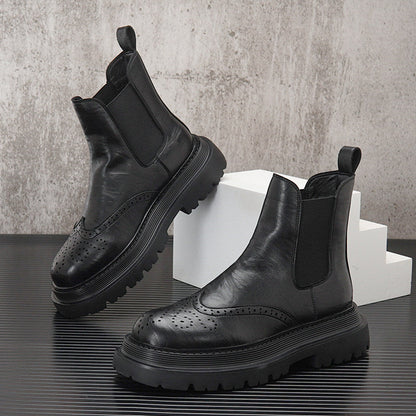 Platform Lug Sole Chelsea Boots