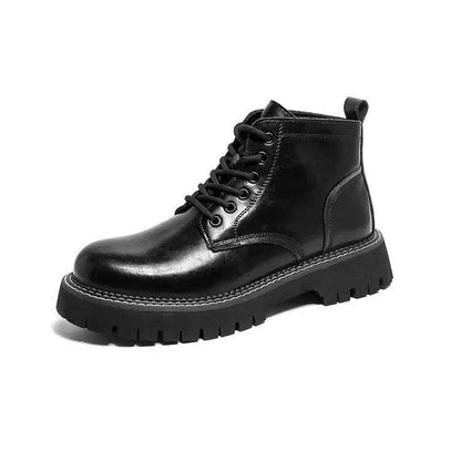 Chunky Lug Sole Platform Lace-Up Boots