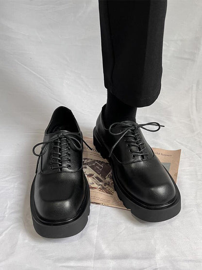 Lace Up Thick Sole Classic Round Toe Shoes