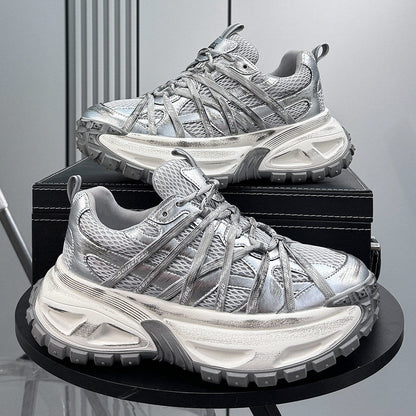 Mesh Rope Lace Chunky Sole Sneakers