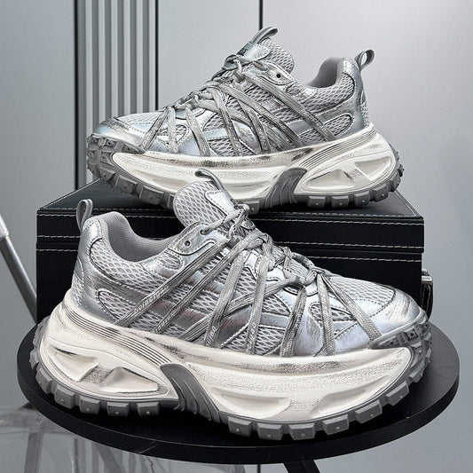 Mesh Rope Lace Chunky Sole Sneakers