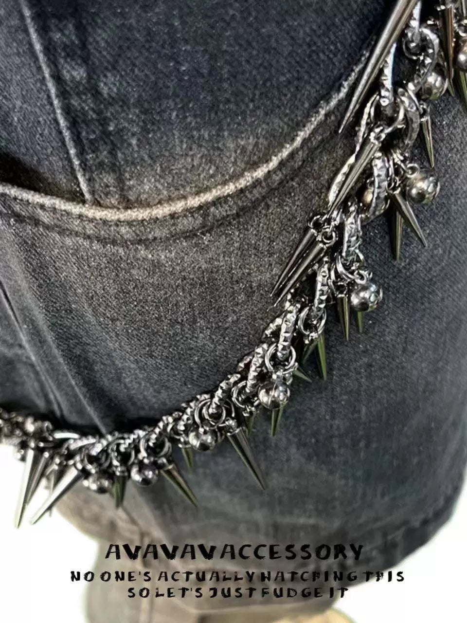 Vintage Punk Rivet Multi-Layer Hollow Waist Chain