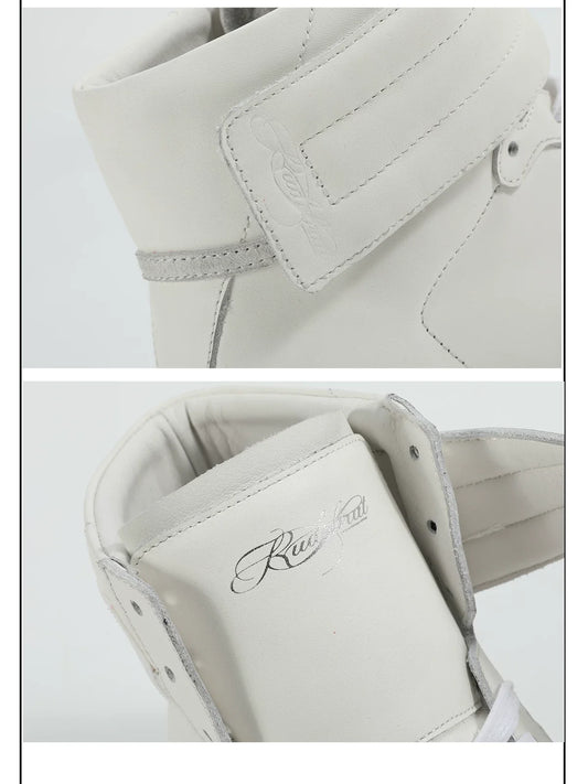 Elevate Rivet Strap Lift High‑Top Sneakers