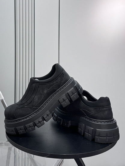 Washed Thick Sole Platform Shoes
