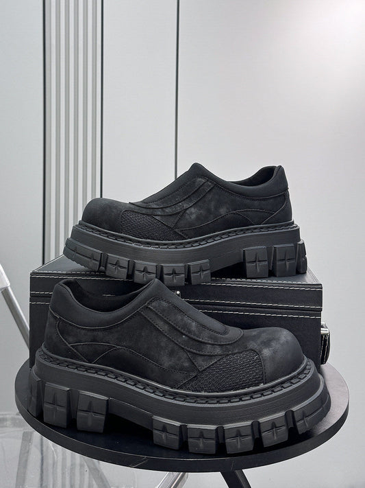 Washed Thick Sole Platform Shoes