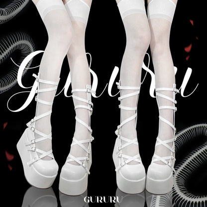 Roman Lace Platform Boots