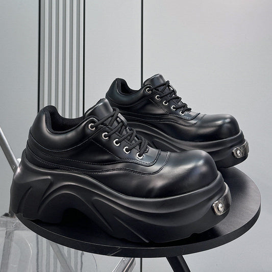 Thick-Sole Height-Increasing Derby Sneakers