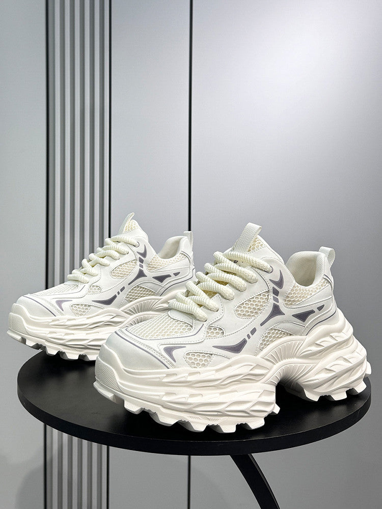 Mesh Panel Chunky Sole Sneakers