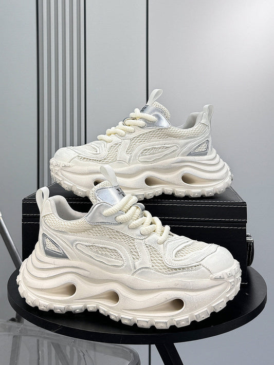 Mesh Panel Chunky Sole Sneakers