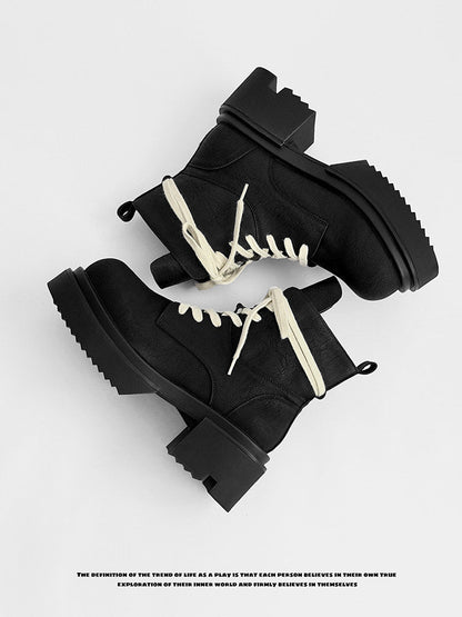 Chunky Platform Lace-Up Wrap Boots