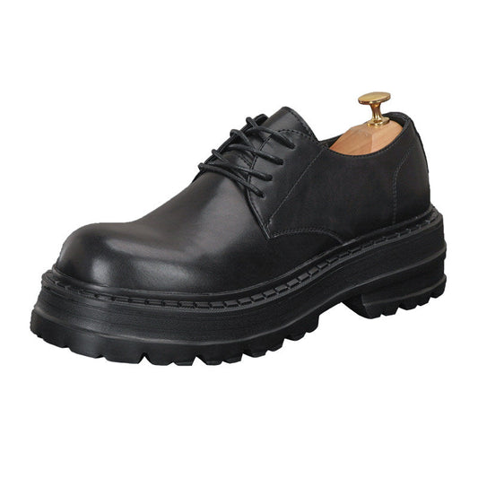Chunky Platform Round Toe Lace-Up Shoes