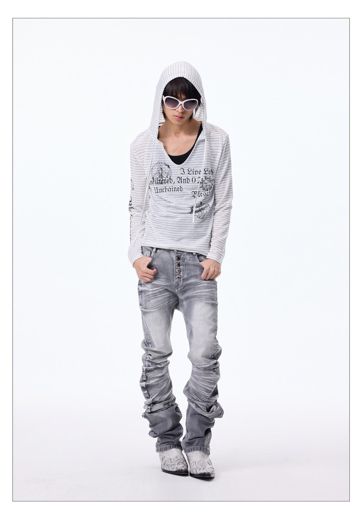 Washed Whiskers Slim Fit Skinny Jeans